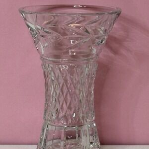 Galway Irish Lead Clear Crystal Glass Flower Vase 6.25 in Tall
